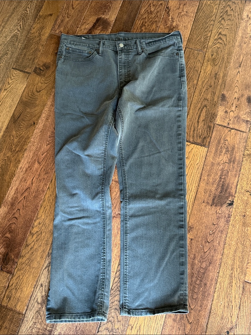 Men's Straight Fit Gray Jeans